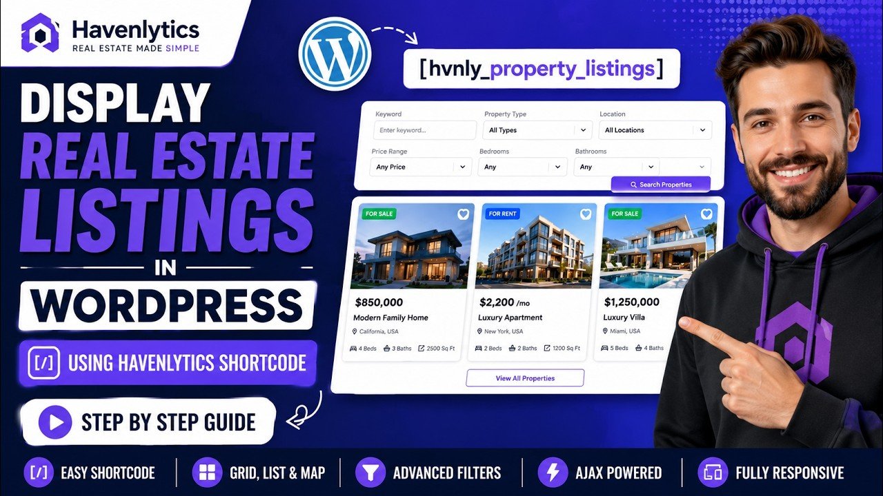 Display real estate listings using Havenlytics shortcode