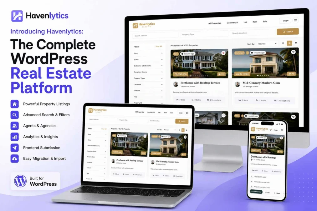 Havenlytics: The Complete WordPress Real Estate Platform